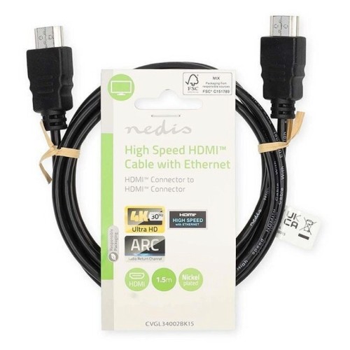ΚΑΛΩΔΙΟ HDMI NEDIS ΣΕ HDMI CVGL34100BK20 ΜΕ ETHERNET 2m